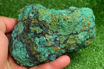 Azurite over Malachite Crystal from Morocco - Freeform Cluster Shape, Natural and Genuine - MeteoriteNwa.com