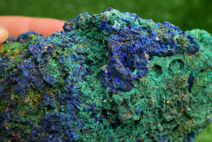 Azurite over Malachite Crystal from Morocco - Freeform Cluster Shape, Natural and Genuine - MeteoriteNwa.com