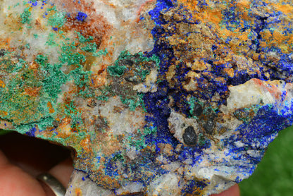 Azurite over Malachite Crystal from Morocco - Freeform Cluster Shape, Natural and Genuine - MeteoriteNwa.com