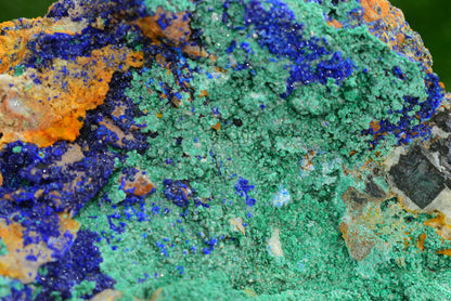 Azurite over Malachite Crystal from Morocco - Freeform Cluster Shape, Natural and Genuine - MeteoriteNwa.com