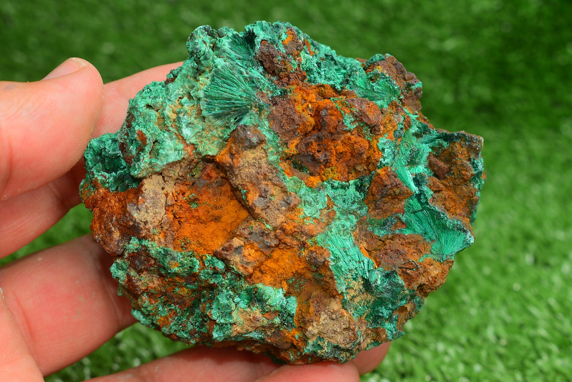 Malachite Crystal from Morocco - Freeform Cluster Shape, Natural and Genuine - MeteoriteNwa.com