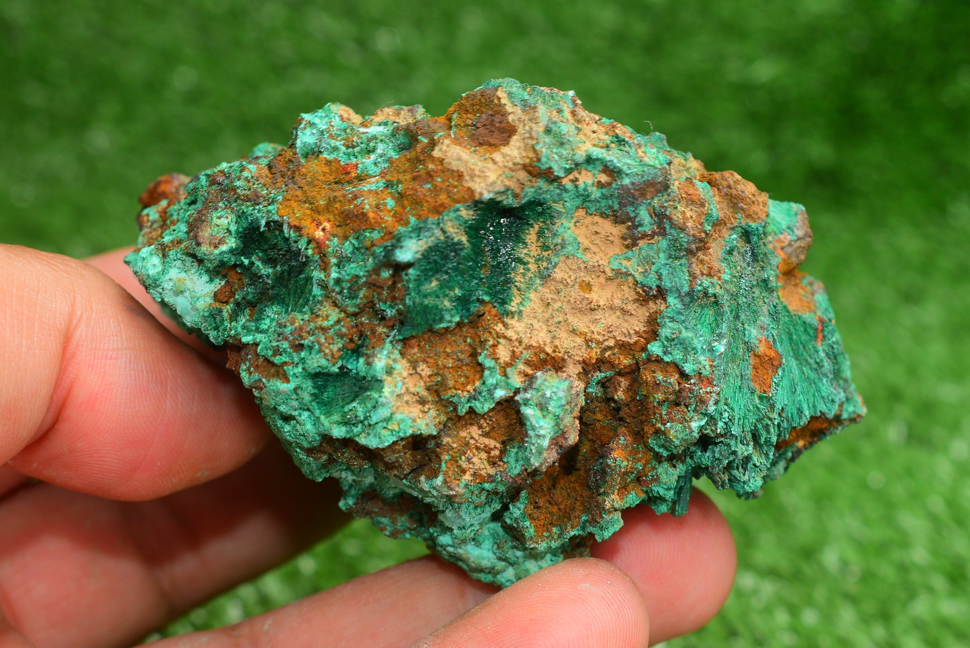Malachite Crystal from Morocco - Freeform Cluster Shape, Natural and Genuine - MeteoriteNwa.com