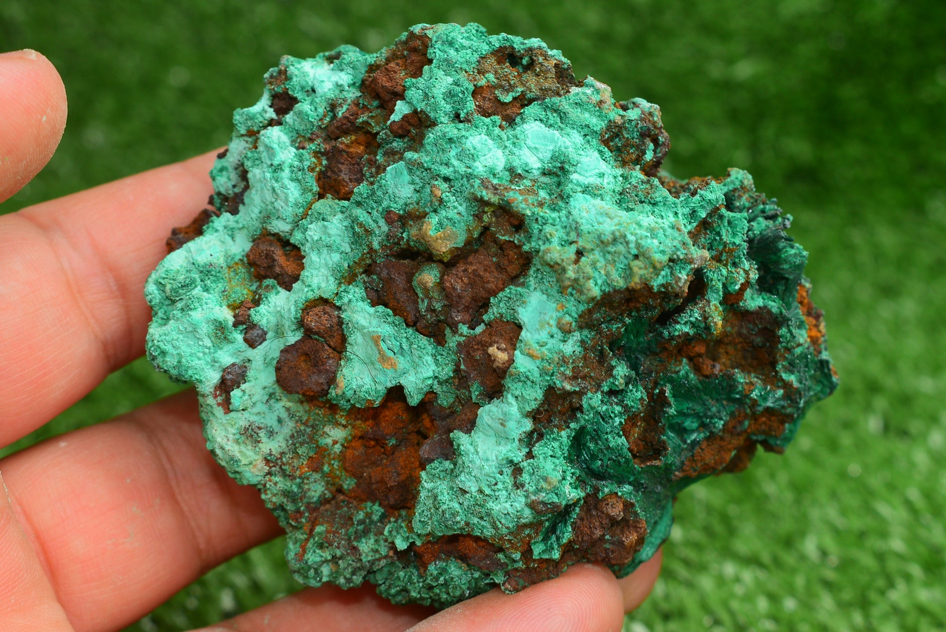 Malachite Crystal from Morocco - Freeform Cluster Shape, Natural and Genuine - MeteoriteNwa.com