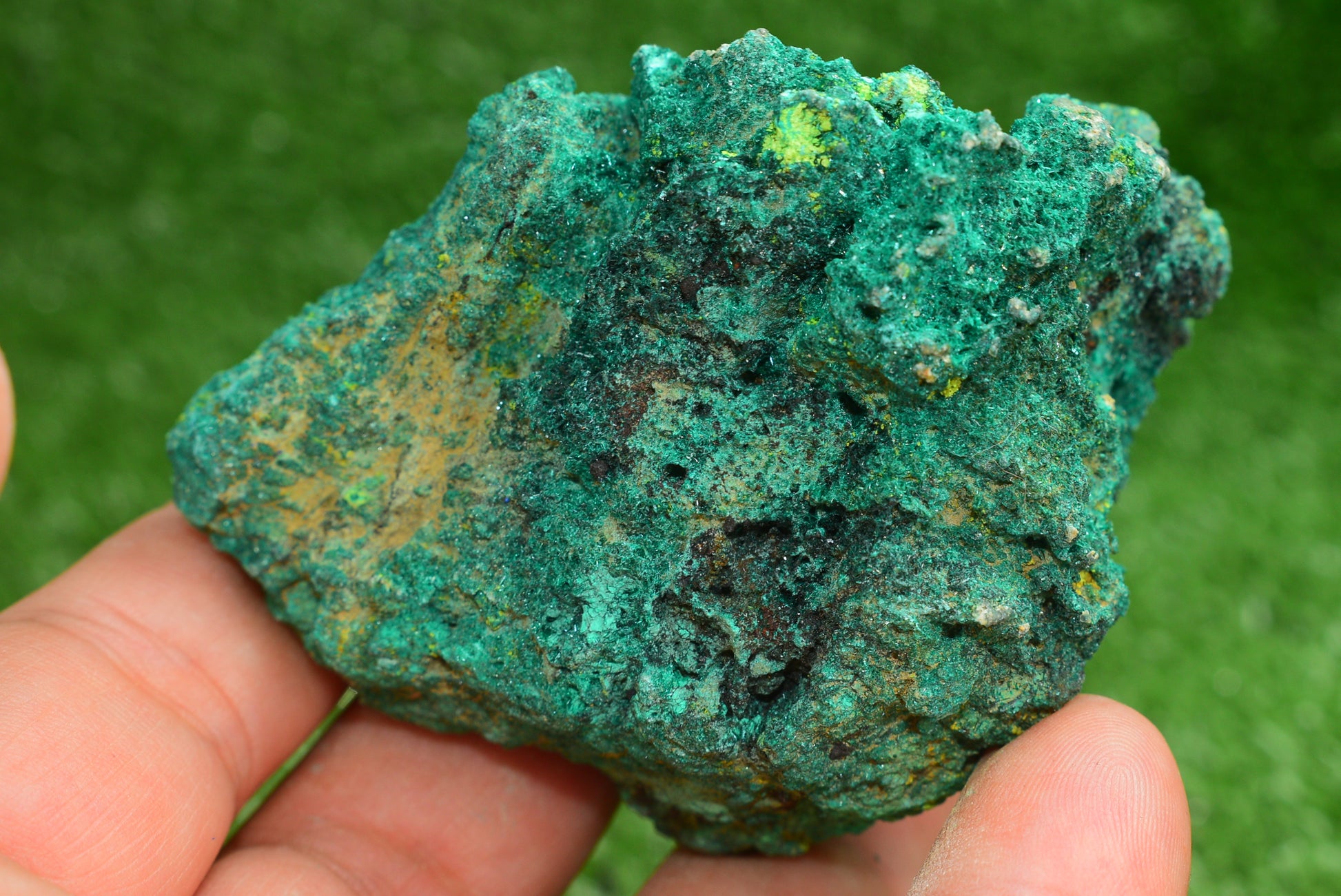 Malachite Crystal from Morocco - Freeform Cluster Shape, Natural and Genuine - MeteoriteNwa.com