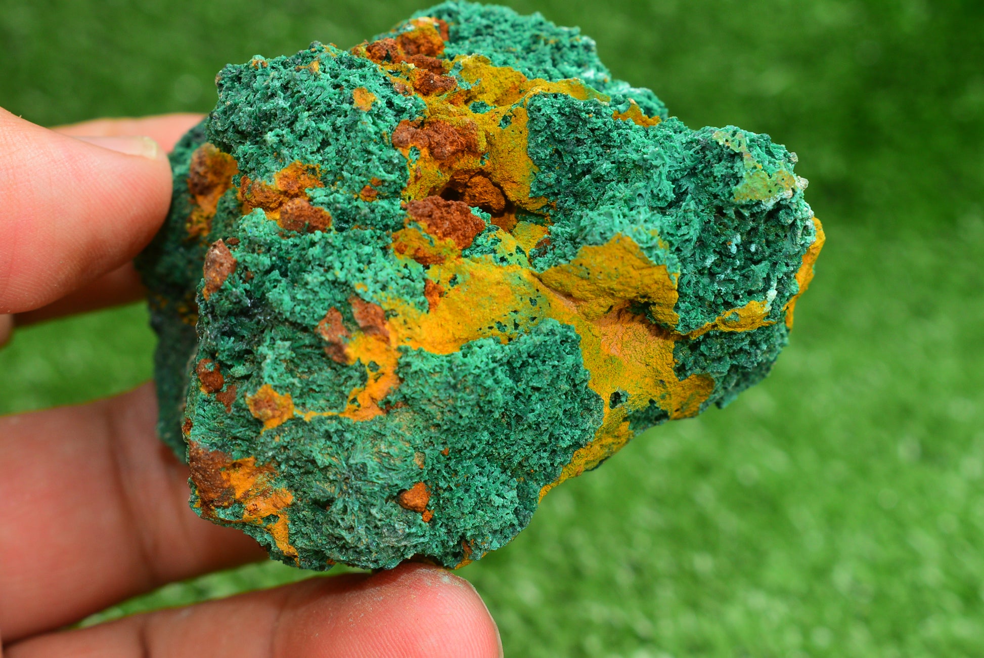 Malachite Crystal from Morocco - Freeform Cluster Shape, Natural and Genuine - MeteoriteNwa.com