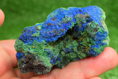 Azurite over Malachite Crystal from Morocco - Freeform Cluster Shape, Natural and Genuine - MeteoriteNwa.com