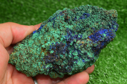 Azurite over Malachite Crystal from Morocco - Freeform Cluster Shape, Natural and Genuine - MeteoriteNwa.com