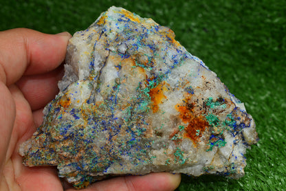 Azurite over Malachite Crystal from Morocco - Freeform Cluster Shape, Natural and Genuine - MeteoriteNwa.com