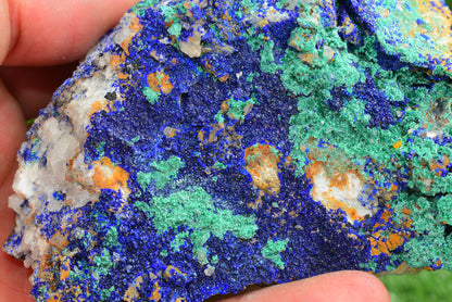 Azurite over Malachite Crystal from Morocco - Freeform Cluster Shape, Natural and Genuine - MeteoriteNwa.com