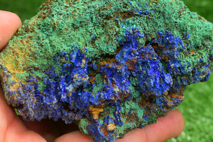 Azurite over Malachite Crystal from Morocco - Freeform Cluster Shape, Natural and Genuine - MeteoriteNwa.com