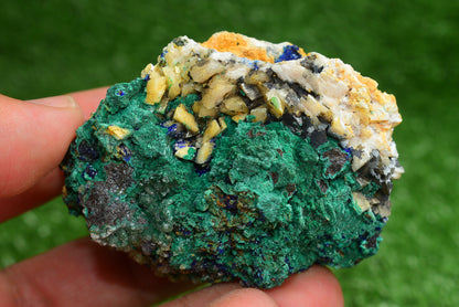 Azurite over Malachite Crystal from Morocco - Freeform Cluster Shape, Natural and Genuine - MeteoriteNwa.com