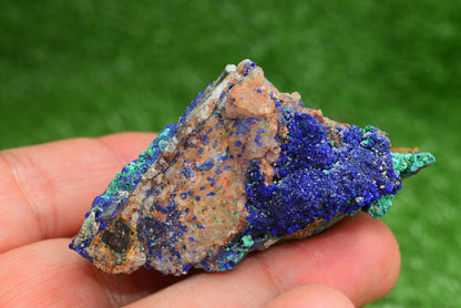 Azurite over Malachite Crystal from Morocco - Freeform Cluster Shape, Natural and Genuine - MeteoriteNwa.com