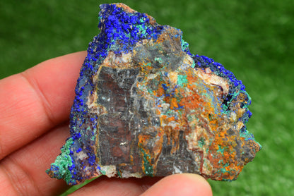 Azurite over Malachite Crystal from Morocco - Freeform Cluster Shape, Natural and Genuine - MeteoriteNwa.com
