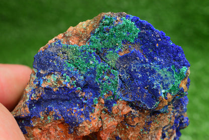 Azurite over Malachite Crystal from Morocco - Freeform Cluster Shape, Natural and Genuine - MeteoriteNwa.com