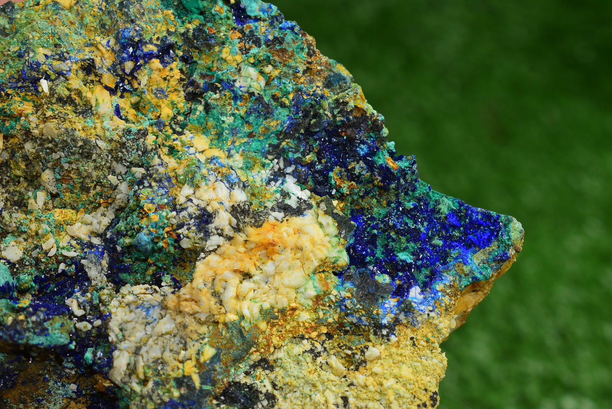 Azurite over Malachite Crystal from Morocco - Freeform Cluster Shape, Natural and Genuine - MeteoriteNwa.com