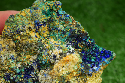 Azurite over Malachite Crystal from Morocco - Freeform Cluster Shape, Natural and Genuine - MeteoriteNwa.com