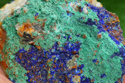 Azurite over Malachite Crystal from Morocco - Freeform Cluster Shape, Natural and Genuine - MeteoriteNwa.com