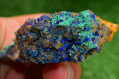 Azurite over Malachite Crystal from Morocco - Freeform Cluster Shape, Natural and Genuine - MeteoriteNwa.com