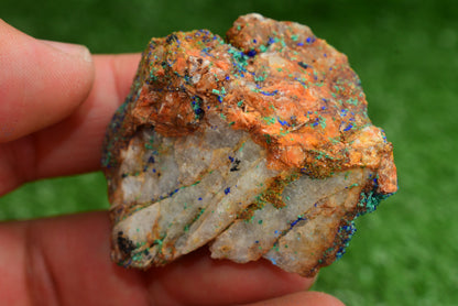 Azurite over Malachite Crystal from Morocco - Freeform Cluster Shape, Natural and Genuine - MeteoriteNwa.com