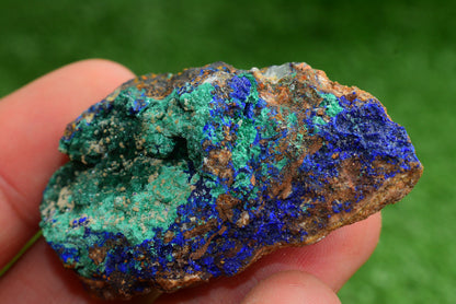Azurite over Malachite Crystal from Morocco - Freeform Cluster Shape, Natural and Genuine - MeteoriteNwa.com