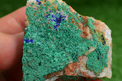 Azurite over Malachite Crystal from Morocco - Freeform Cluster Shape, Natural and Genuine - MeteoriteNwa.com