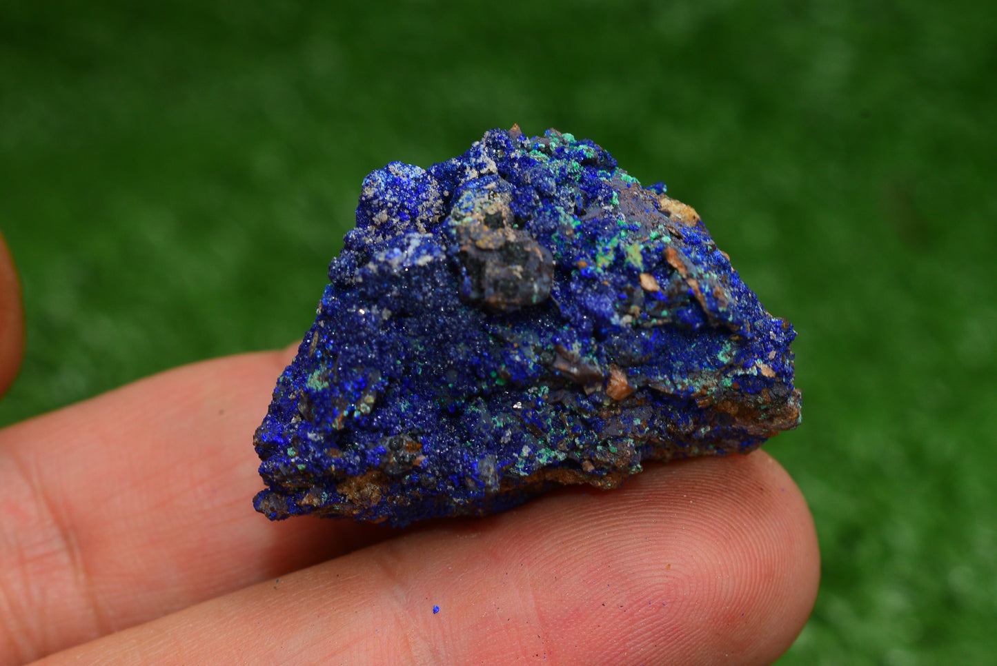 Azurite over Malachite Crystal from Morocco - Freeform Cluster Shape, Natural and Genuine - MeteoriteNwa.com