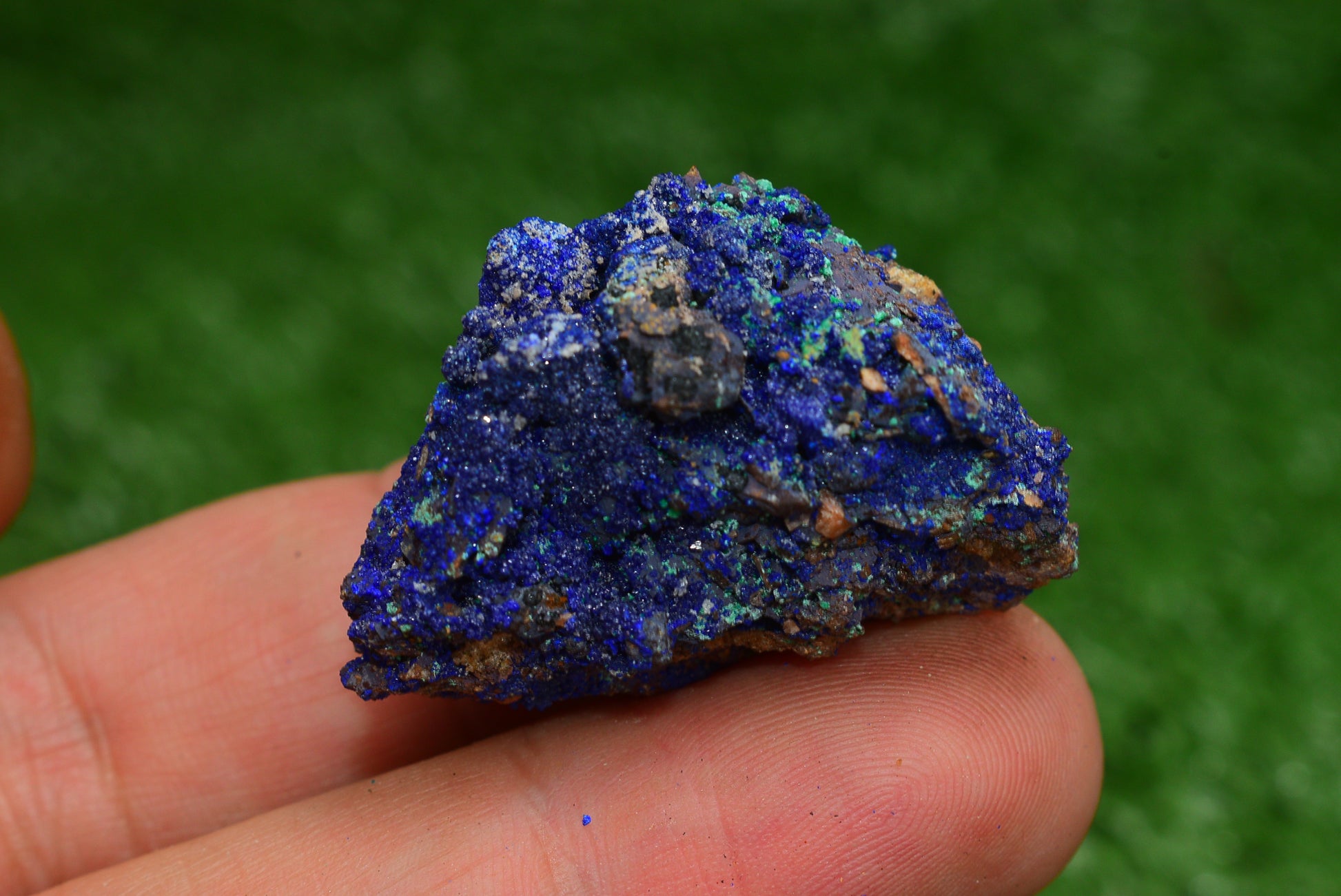 Azurite over Malachite Crystal from Morocco - Freeform Cluster Shape, Natural and Genuine - MeteoriteNwa.com