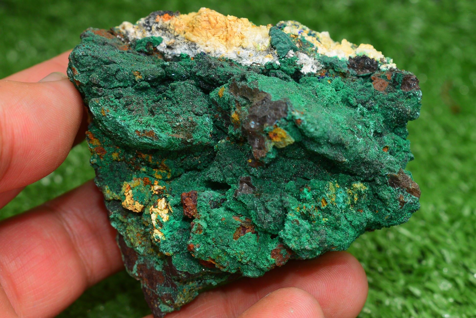Malachite Crystal from Morocco - Freeform Cluster Shape, Natural and Genuine - MeteoriteNwa.com