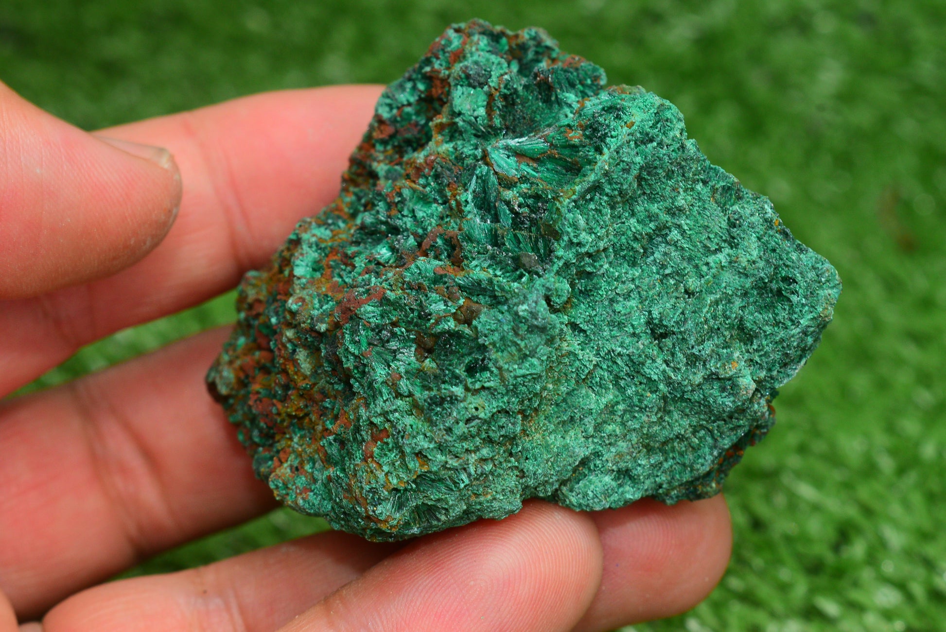 Malachite Crystal from Morocco - Freeform Cluster Shape, Natural and Genuine - MeteoriteNwa.com