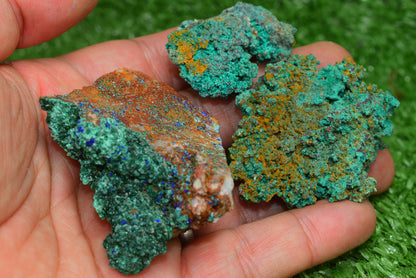 Azurite over Malachite Crystal from Morocco - Freeform Cluster Shape, Natural and Genuine - MeteoriteNwa.com