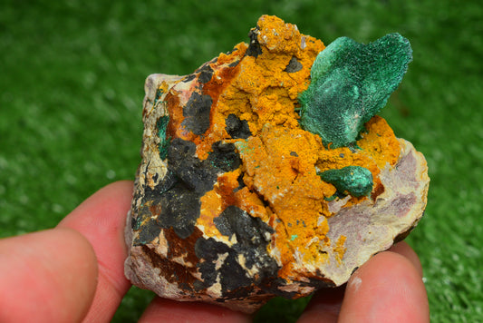 Stunning Fibrous Malachite Crystal from Morocco Genuine and Natural, Freeform Cluster Shape - Perfect for Collectors and Healers - MeteoriteNwa.com