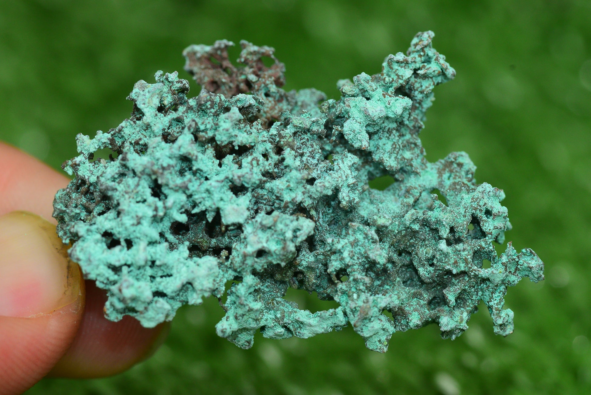Raw Native Copper Nugget Natural Rough Green Mineral Specimen from Morocco Healing Stone - MeteoriteNwa.com
