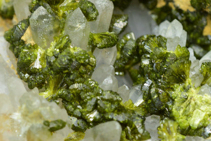 Stunning Epidote in Quartz Cluster from Imilchil, Morocco - A Unique Piece - MeteoriteNwa.com
