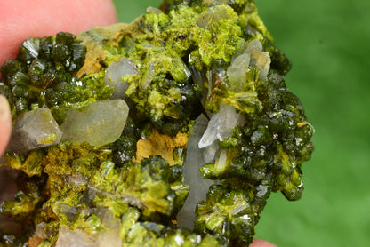 Stunning Epidote in Quartz Cluster from Imilchil, Morocco - A Unique Piece - MeteoriteNwa.com