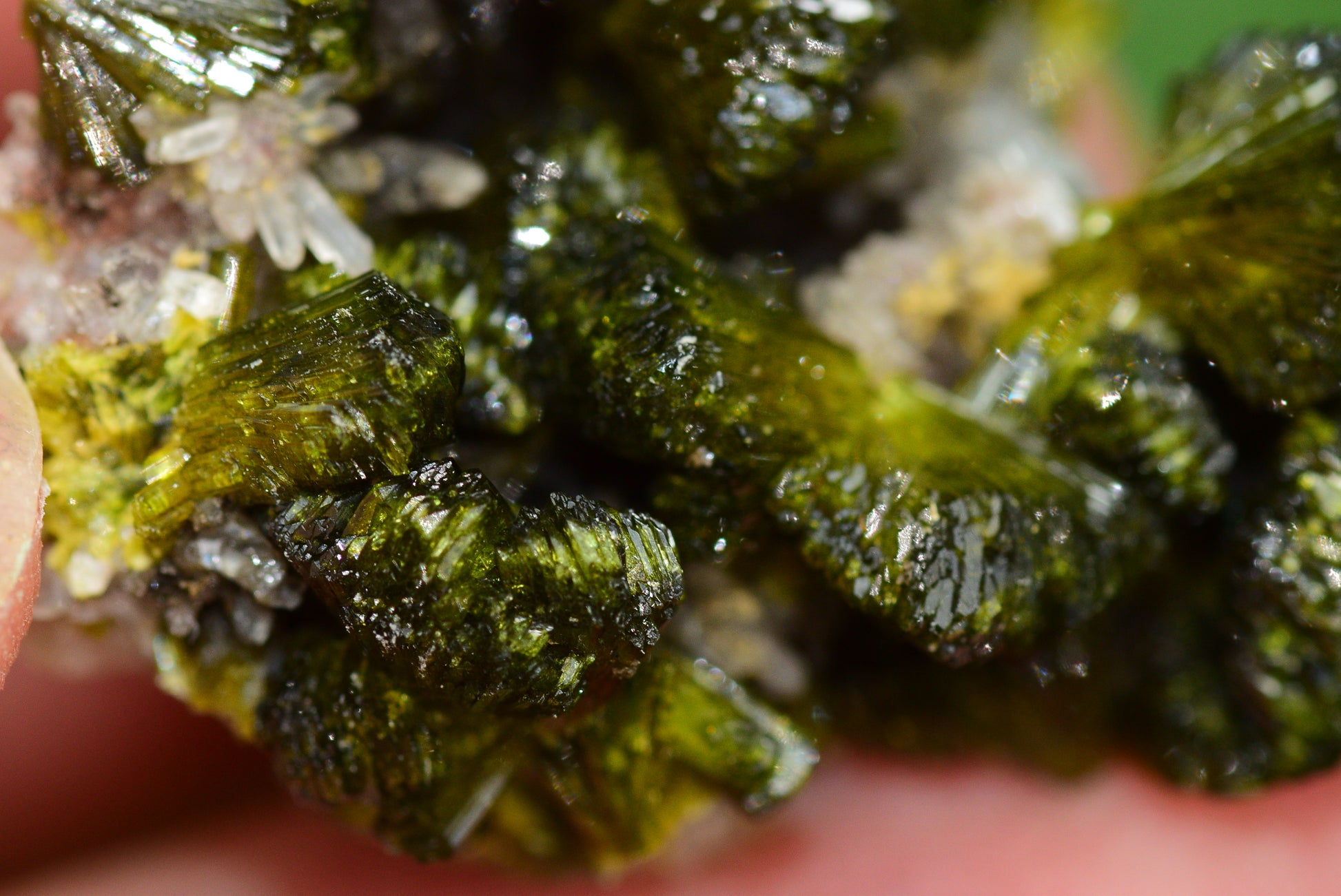 Stunning Epidote in Quartz Cluster from Imilchil, Morocco - A Unique Piece - MeteoriteNwa.com