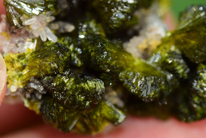 Stunning Epidote in Quartz Cluster from Imilchil, Morocco - A Unique Piece - MeteoriteNwa.com
