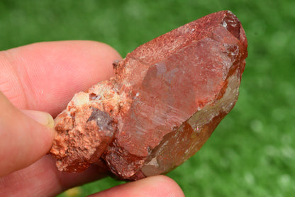 Red Hematoid Quartz Genuine Gemstone Sharp Tower Pointy Cluster Freeform Crystal from Morocco Fire Quartz Red Hematite - MeteoriteNwa.com