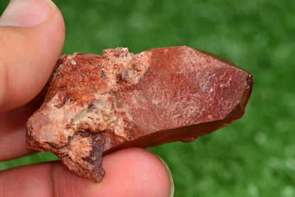 Red Hematoid Quartz Genuine Gemstone Sharp Tower Pointy Cluster Freeform Crystal from Morocco Fire Quartz Red Hematite - MeteoriteNwa.com