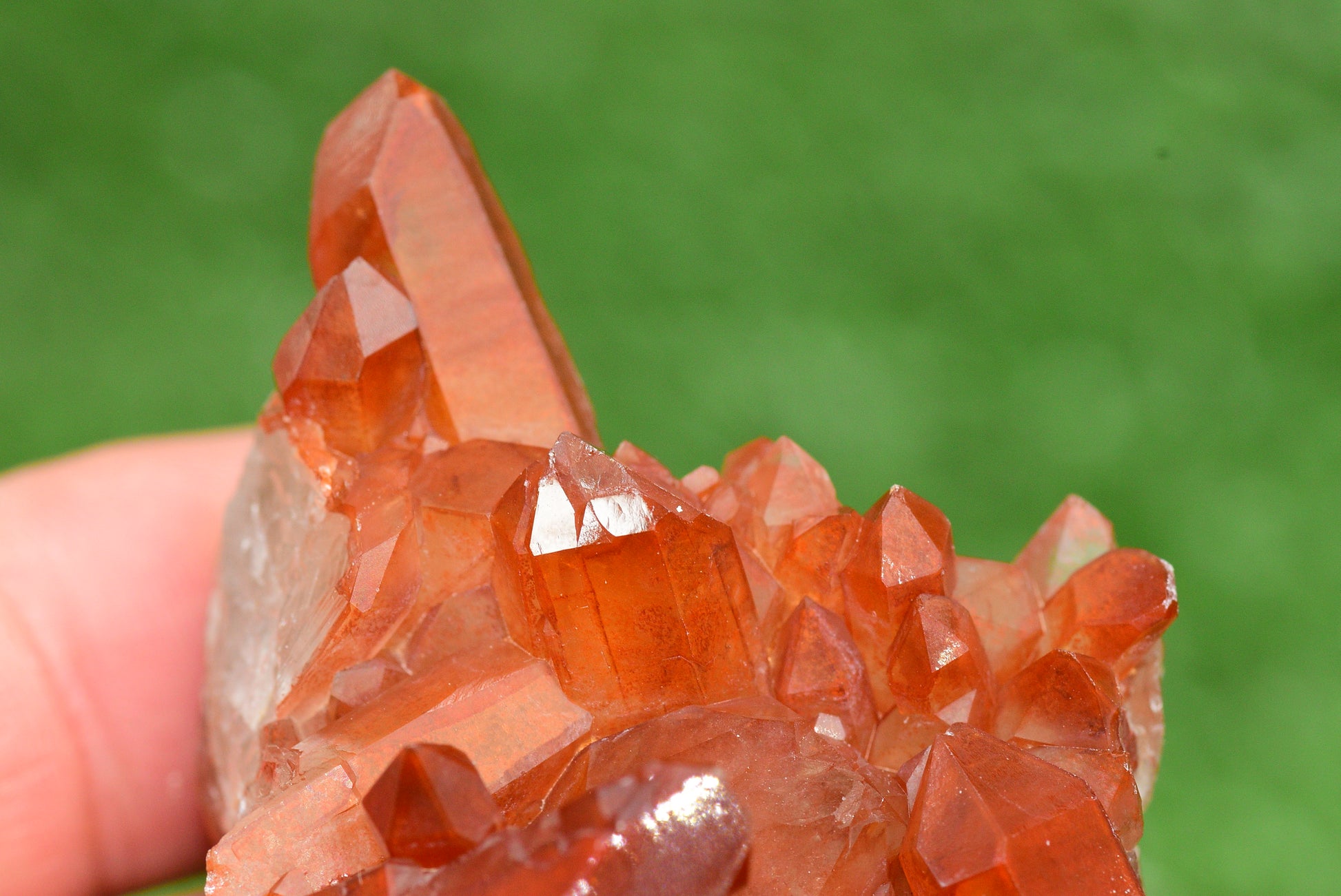 Red Hematoid Quartz Genuine Gemstone Sharp Tower Pointy Cluster Freeform Crystal from Morocco Fire Quartz Red Hematite - MeteoriteNwa.com