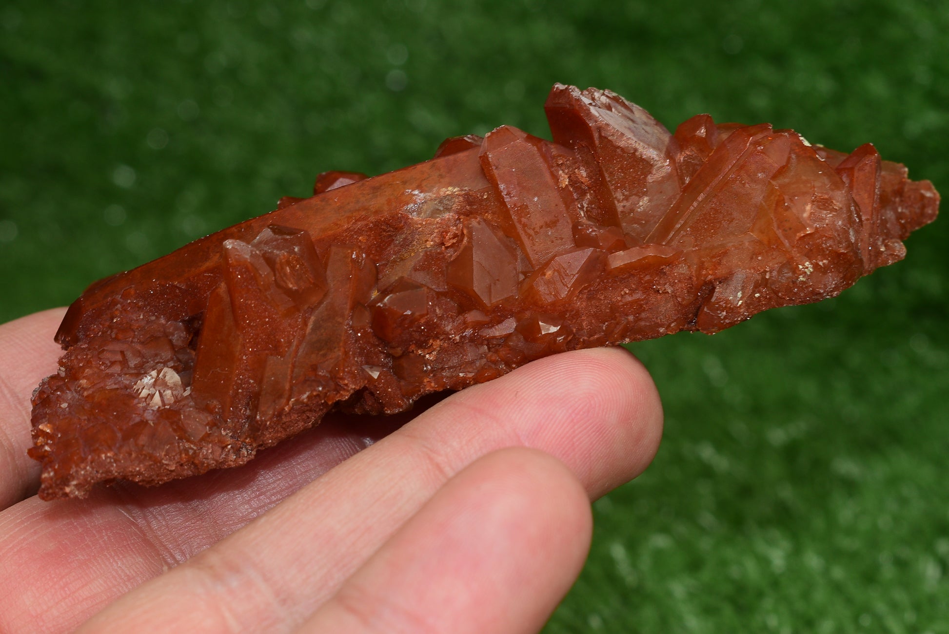 Red Hematoid Quartz Genuine Gemstone Sharp Tower Pointy Cluster Freeform Crystal from Morocco Fire Quartz Red Hematite - MeteoriteNwa.com