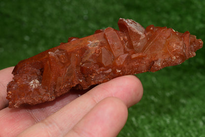 Red Hematoid Quartz Genuine Gemstone Sharp Tower Pointy Cluster Freeform Crystal from Morocco Fire Quartz Red Hematite - MeteoriteNwa.com