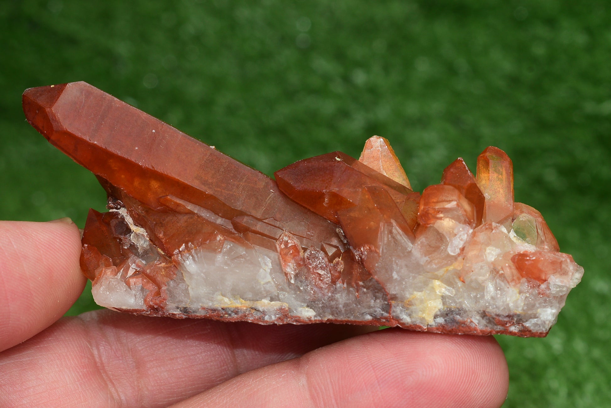 Red Hematoid Quartz Genuine Gemstone Sharp Tower Pointy Cluster Freeform Crystal from Morocco Fire Quartz Red Hematite - MeteoriteNwa.com