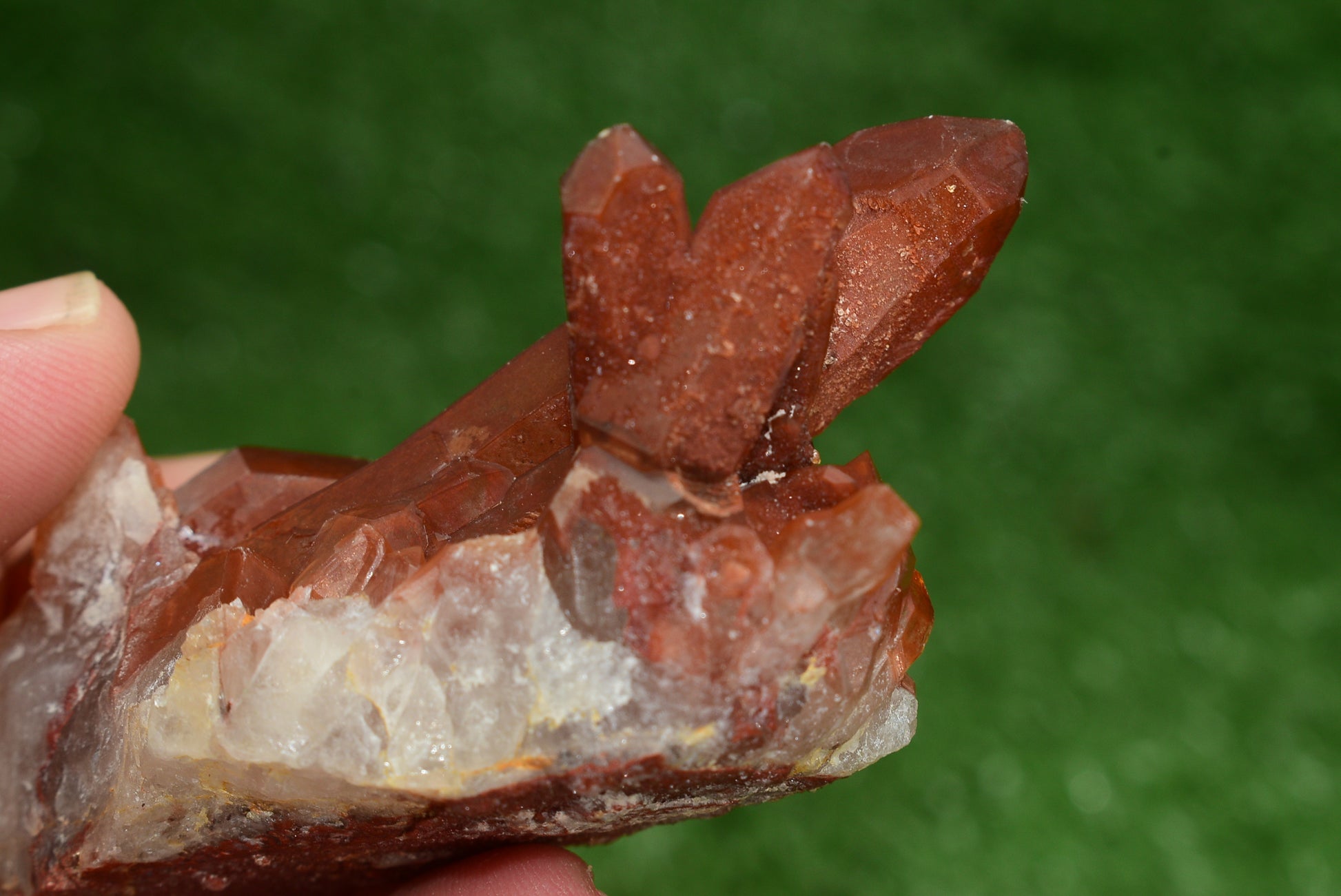Red Hematoid Quartz Genuine Gemstone Sharp Tower Pointy Cluster Freeform Crystal from Morocco Fire Quartz Red Hematite - MeteoriteNwa.com