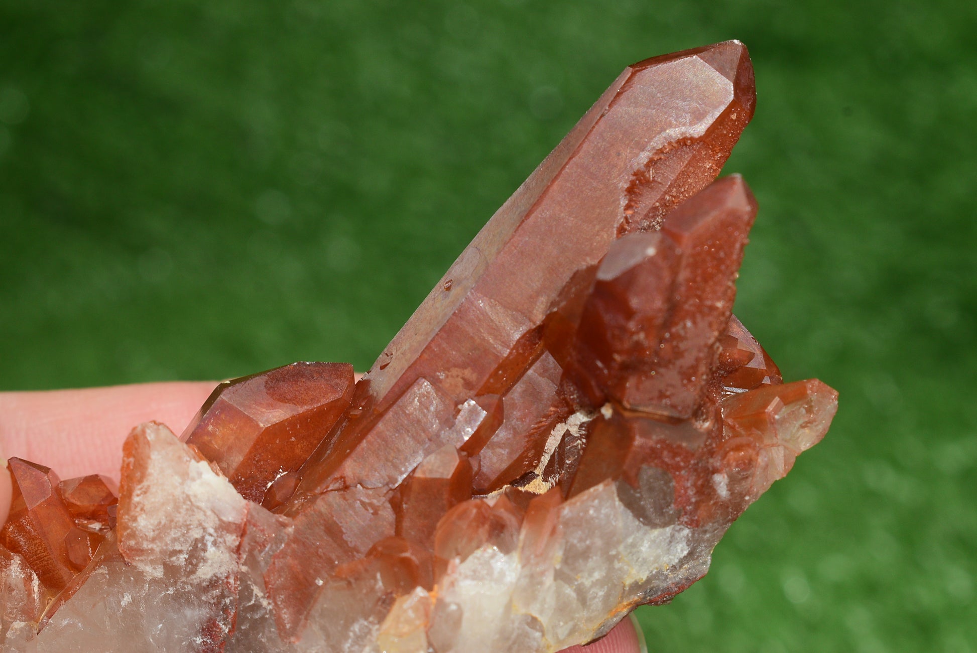 Red Hematoid Quartz Genuine Gemstone Sharp Tower Pointy Cluster Freeform Crystal from Morocco Fire Quartz Red Hematite - MeteoriteNwa.com