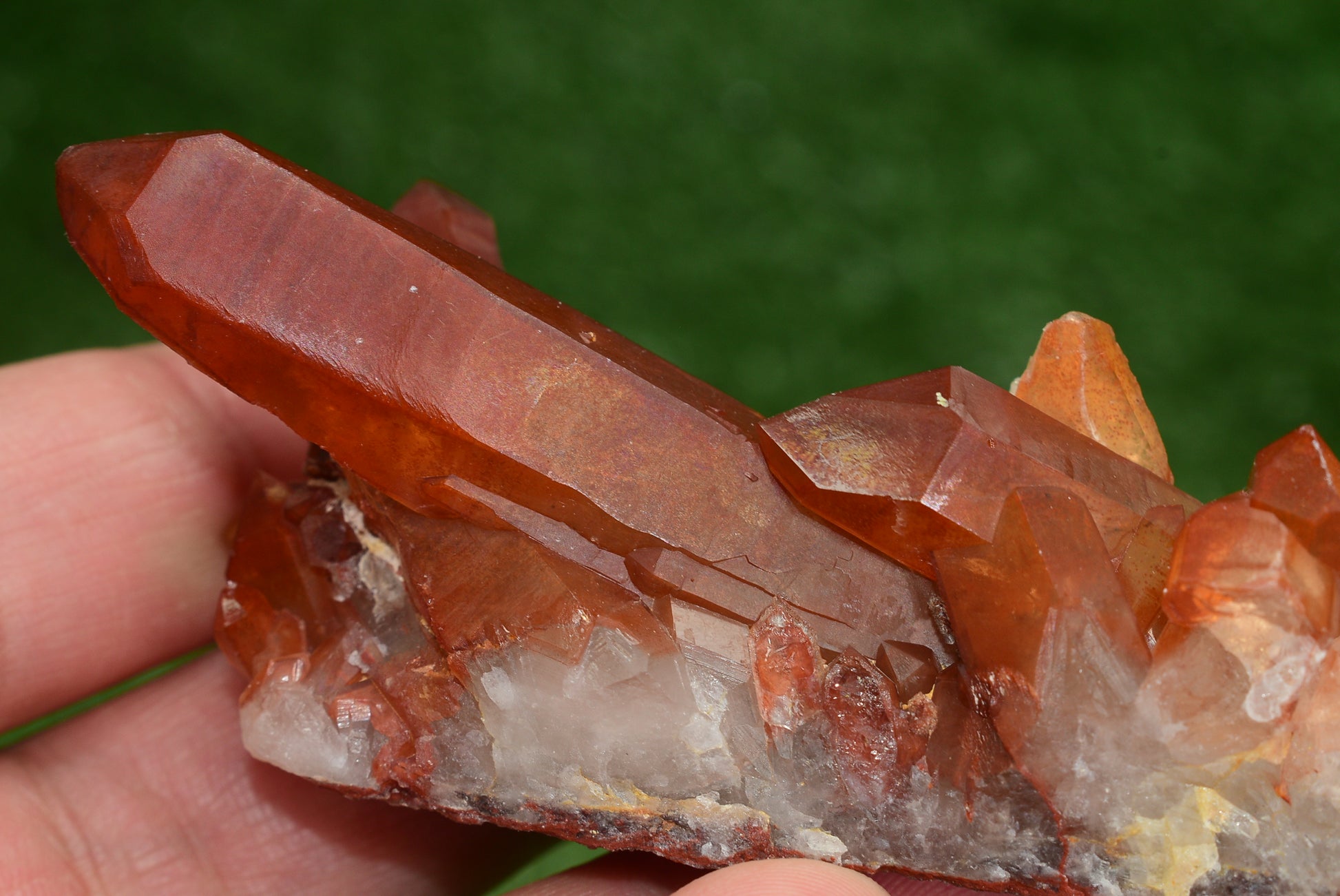 Red Hematoid Quartz Genuine Gemstone Sharp Tower Pointy Cluster Freeform Crystal from Morocco Fire Quartz Red Hematite - MeteoriteNwa.com