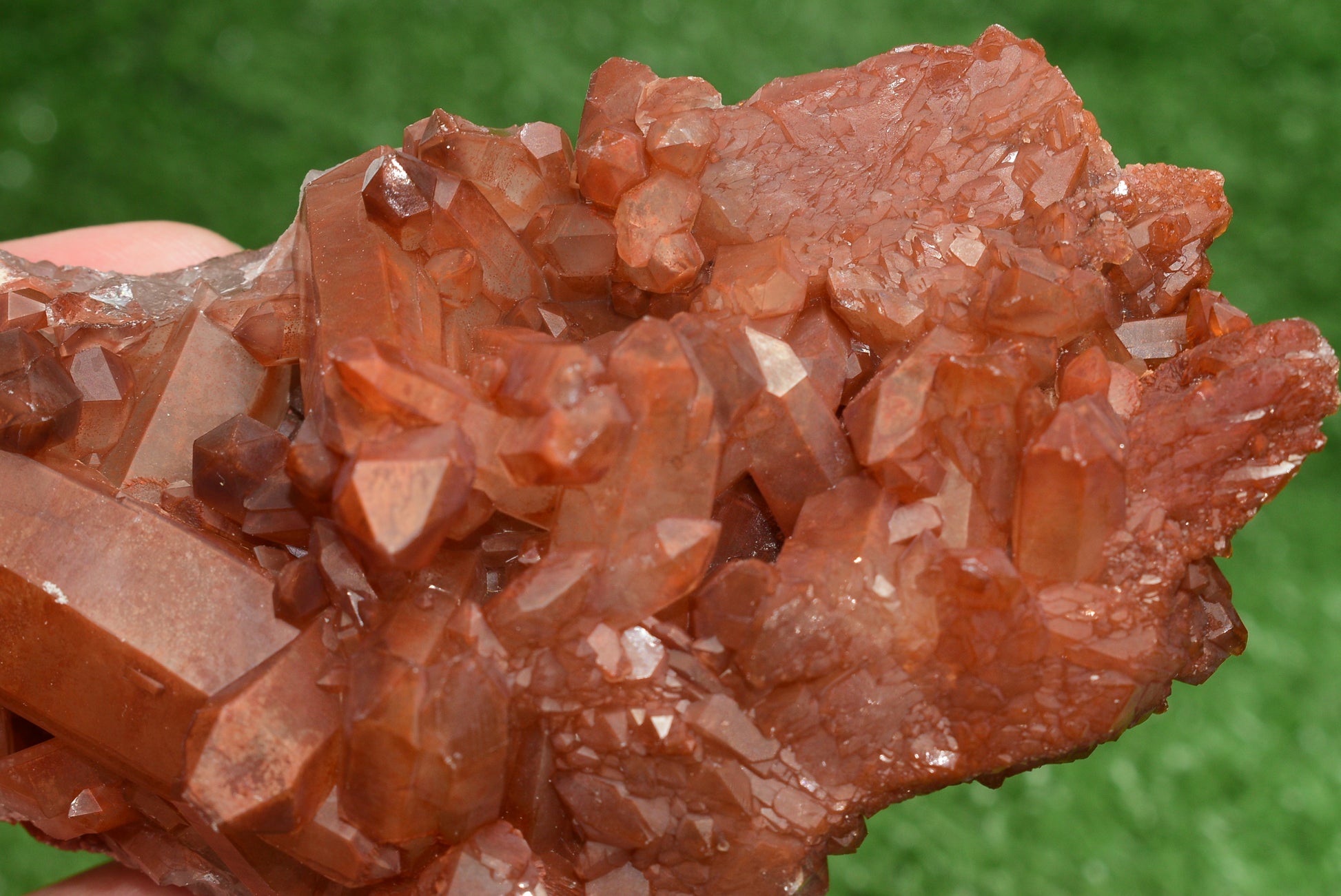 Red Hematoid Quartz Genuine Gemstone Sharp Tower Pointy Cluster Freeform Crystal from Morocco Fire Quartz Red Hematite - MeteoriteNwa.com