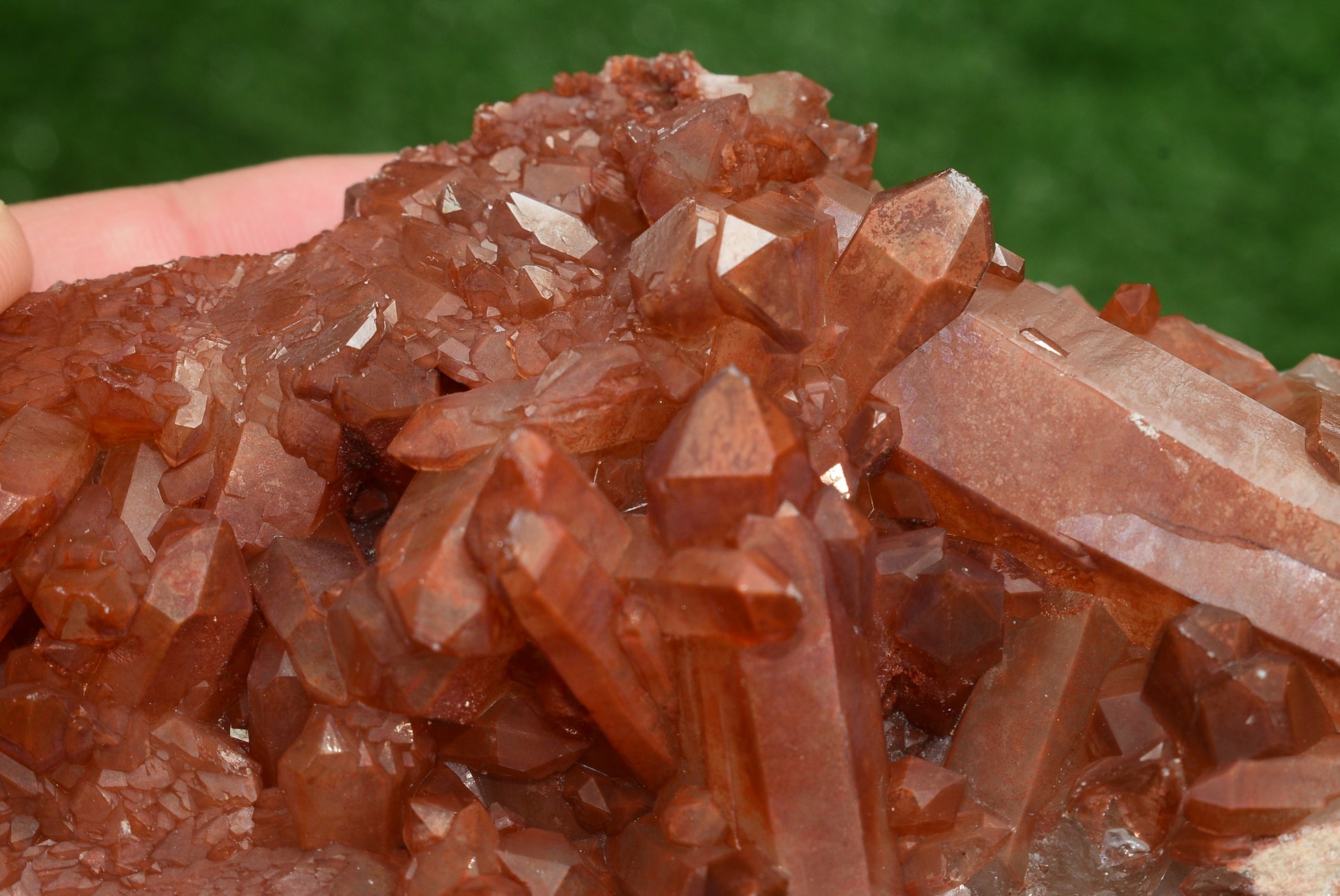 Red Hematoid Quartz Genuine Gemstone Sharp Tower Pointy Cluster Freeform Crystal from Morocco Fire Quartz Red Hematite - MeteoriteNwa.com