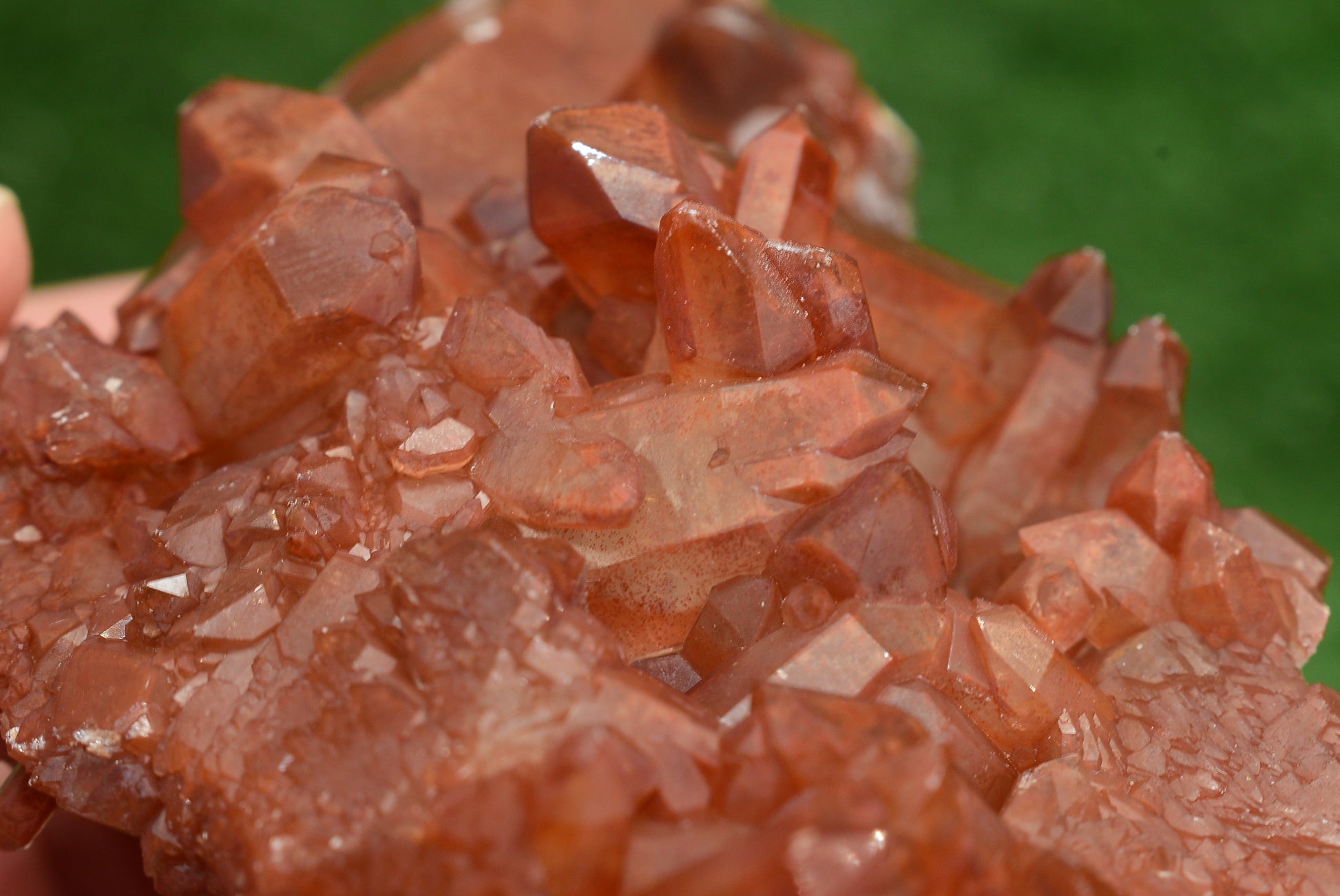 Red Hematoid Quartz Genuine Gemstone Sharp Tower Pointy Cluster Freeform Crystal from Morocco Fire Quartz Red Hematite - MeteoriteNwa.com