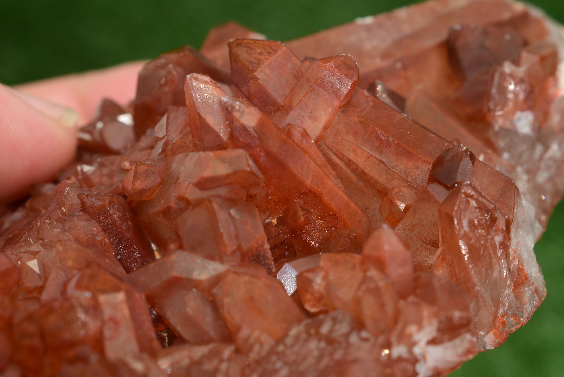 Red Hematoid Quartz Genuine Gemstone Sharp Tower Pointy Cluster Freeform Crystal from Morocco Fire Quartz Red Hematite - MeteoriteNwa.com