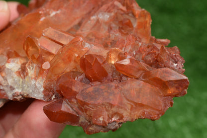 Red Hematoid Quartz Genuine Gemstone Sharp Tower Pointy Cluster Freeform Crystal from Morocco Fire Quartz Red Hematite - MeteoriteNwa.com